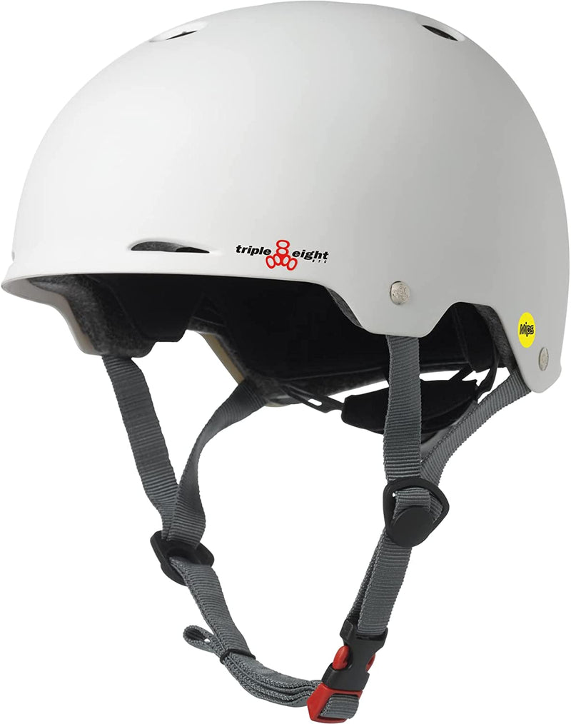 Triple Eight Gotham Dual Certified MIPS Skateboard and Bike Helmet Sporting Goods > Outdoor Recreation > Cycling > Cycling Apparel & Accessories > Bicycle Helmets Triple Eight White Matte Large / X-Large 