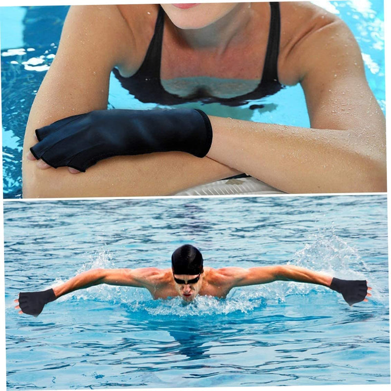 Aquatic Gloves Swimming Training Webbed Swim Gloves for Men Women Adult Children Aquatic Fitness Water Resistance Training Black M Aquatic Gloves Sporting Goods > Outdoor Recreation > Boating & Water Sports > Swimming > Swim Gloves Havamoasa   