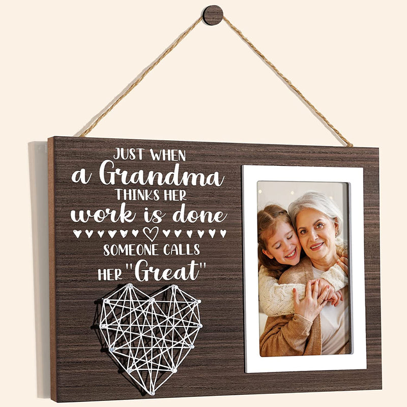 Great Grandma Christmas Gifts Great Grandma Picture Frame, Pregnancy Announcement Gifts for First Time Great Grandma New Great Grandmother Gifts Best Great Grandma Birthday Gifts Frame - 4X6 Photo