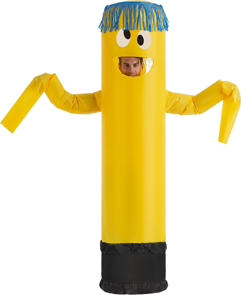 Spooktacular Creations Inflatable Costume Tube Dancer Wacky Waving Arm Flailing Halloween Costume Adult Size  Spooktacular Creations Yellow  