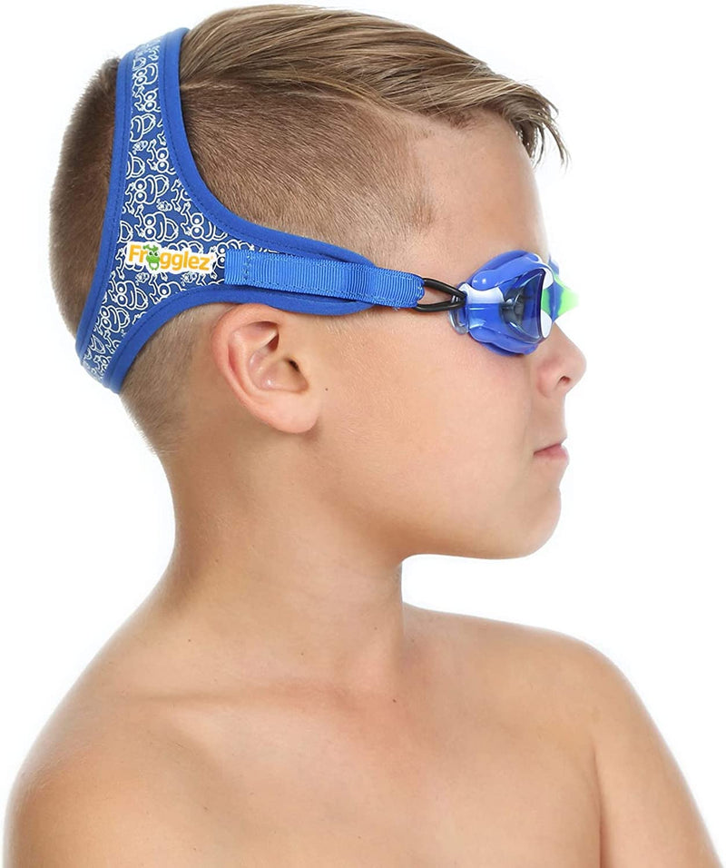 Frogglez Anti-Fog Swimming Goggles for Kids under 10 (Ages 3-10) Recommended by Olympic Swimmers; Premium Pain-Free Strap Sporting Goods > Outdoor Recreation > Boating & Water Sports > Swimming > Swim Goggles & Masks Frogglez Blue Frog  