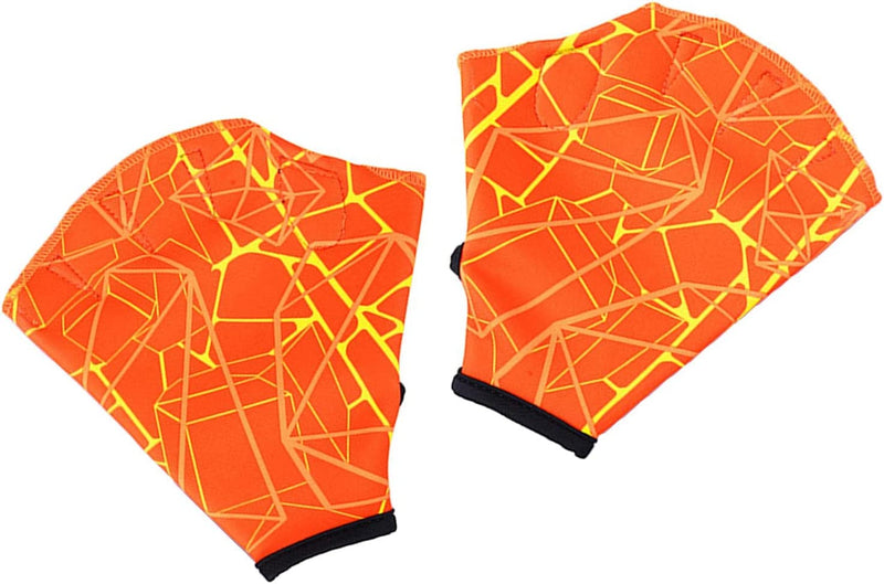 B Baosity Swimming Webbed Gloves Water Aerobics Surfing Water Resistance Training Gloves with Wrist Strap Sporting Goods > Outdoor Recreation > Boating & Water Sports > Swimming > Swim Gloves B Baosity Orange Small 