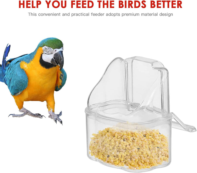 TEHAUX Bird Water Feeder Bird Feeder, Bird Cage Plastic Feeding Cups Anti-Splashing Bird Cage Feeder Clear Acrylic Food Containers for Birds (3Pcs, Transparent) Cage Pet Food Container Animals & Pet Supplies > Pet Supplies > Bird Supplies > Bird Cage Accessories > Bird Cage Food & Water Dishes TEHAUX   