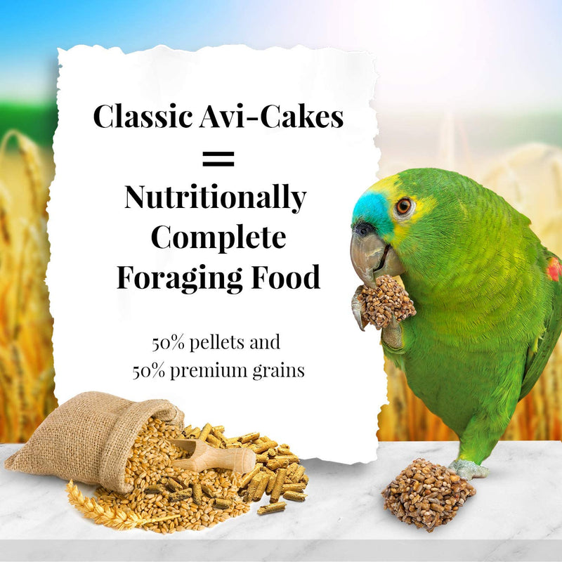 Lafeber Classic Avi-Cakes Pet Bird Food, Made with Non-Gmo and Human-Grade Ingredients, for Parrots, 12 Oz