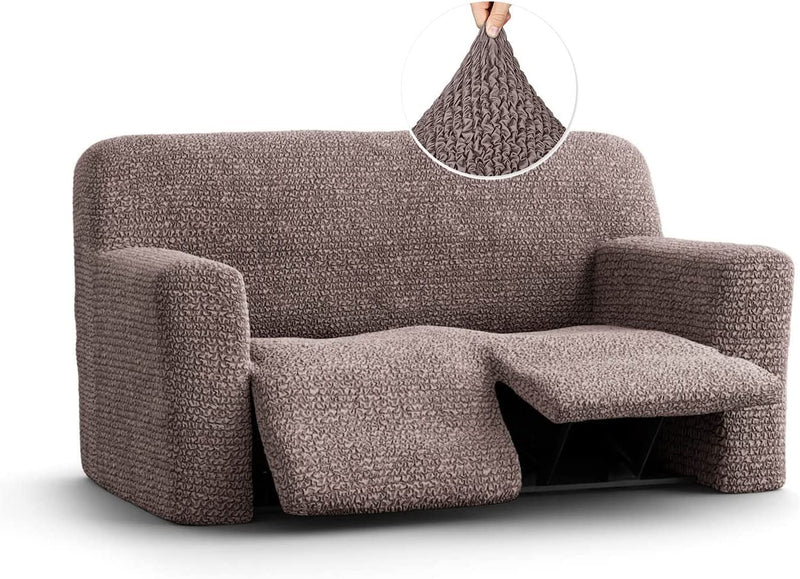 Recliner Sofa Cover - Reclining Couch Slipcover - Soft Polyester Fabric Slipcover - 1-Piece Form Fit Stretch Furniture Protector - Microfibra Collection - Silver Grey (Couch Cover) Home & Garden > Decor > Chair & Sofa Cushions PAULATO BY GA.I.CO. Taupe Reclining Loveseat 