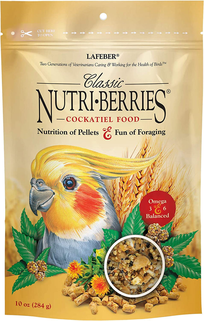 Lafeber Classic Nutri-Berries Pet Bird Food, Made with Non-Gmo and Human-Grade Ingredients, for Cockatiels, 4 Lb Animals & Pet Supplies > Pet Supplies > Bird Supplies > Bird Food Lafeber Company 10 Ounce (Pack of 1)  