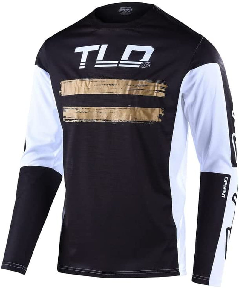 Troy Lee Designs Cycling MTB Bicycle Mountain Bike Jersey Shirt for Men, Sprint Jersey Drop in SRAM Sporting Goods > Outdoor Recreation > Cycling > Cycling Apparel & Accessories Troy Lee Designs Black/Copper Small 