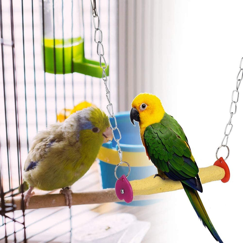 Yellow Hanging Bird Perch Standing Bar Frosted Stick Climbing Swing Grinding Toy Cage Accessory Easy to Use Animals & Pet Supplies > Pet Supplies > Bird Supplies GFRGFH   