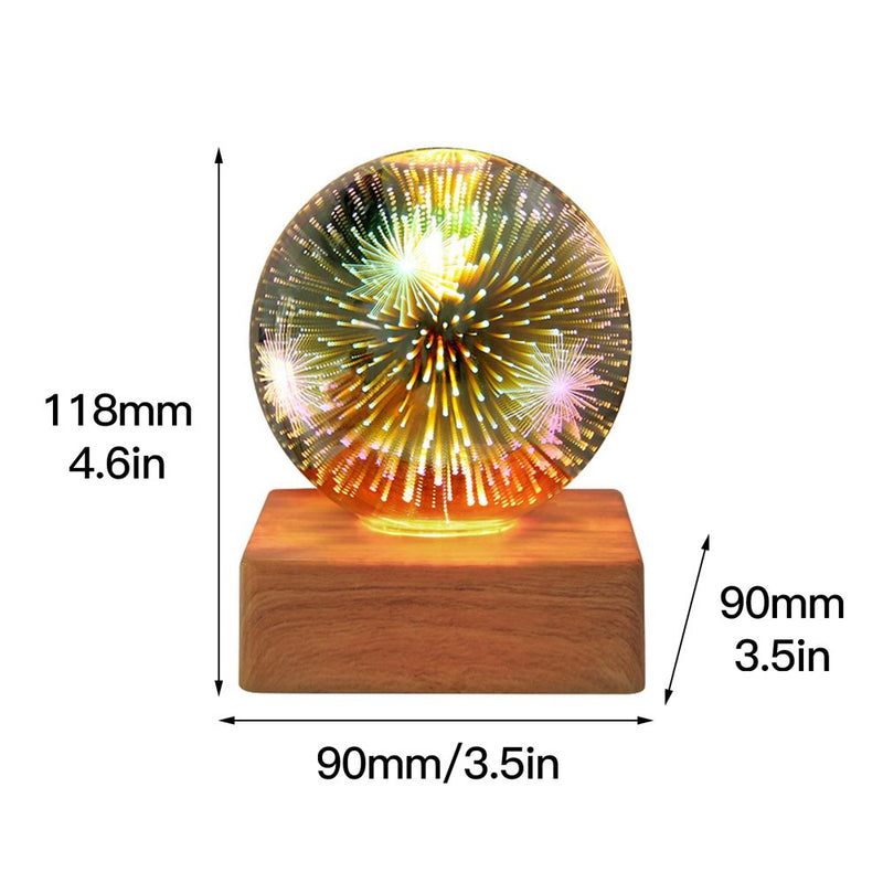 Creativearrowy 3D Firework Decoration Lights Bedside Lamp Valentine'S Day Gifts Table Lamps Abs+Plastic+Electronic Components Night