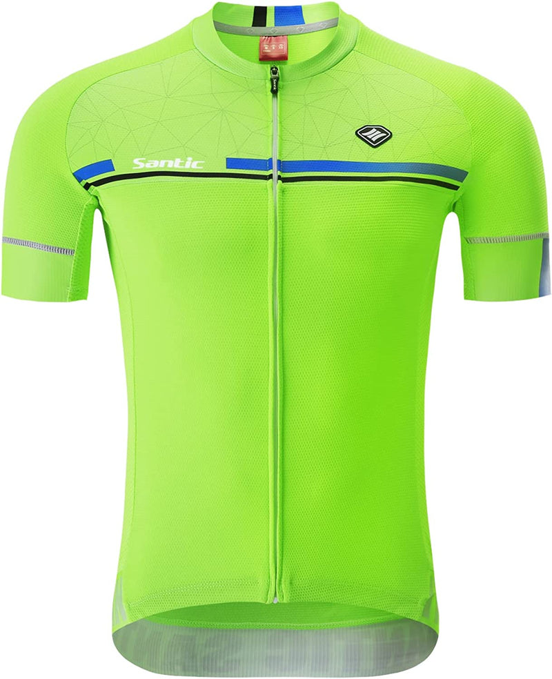Santic Cycling Jersey Men'S Short Sleeve Tops Mountain Biking Shirts Bicycle Jacket with Pockets … Sporting Goods > Outdoor Recreation > Cycling > Cycling Apparel & Accessories Santic Basic Version-green-2162 X-Small 