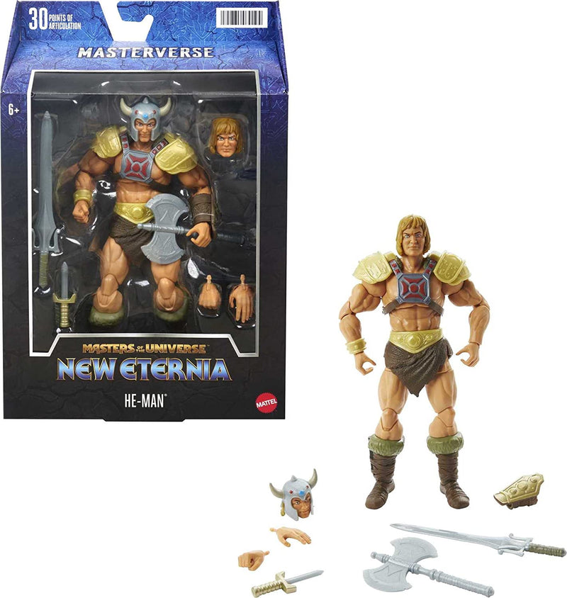 Masters of the Universe Masterverse New Eternia He-Man Action Figure with Accessories, 7-Inch Motu Collectible Gift for Fans 6 Years Old & Up Sporting Goods > Outdoor Recreation > Winter Sports & Activities Mattel Masterverse Viking He-Man  