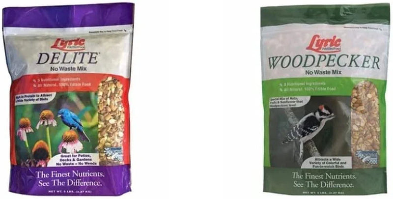 Lyric Delite Wild Bird Seed, No Waste Bird Food Mix with Shell-Free Nuts and Seeds, 5 Lb. Bag Animals & Pet Supplies > Pet Supplies > Bird Supplies > Bird Food Lebanon Seaboard Corporation Mix + Mix - 5 lb. 5 lb. 
