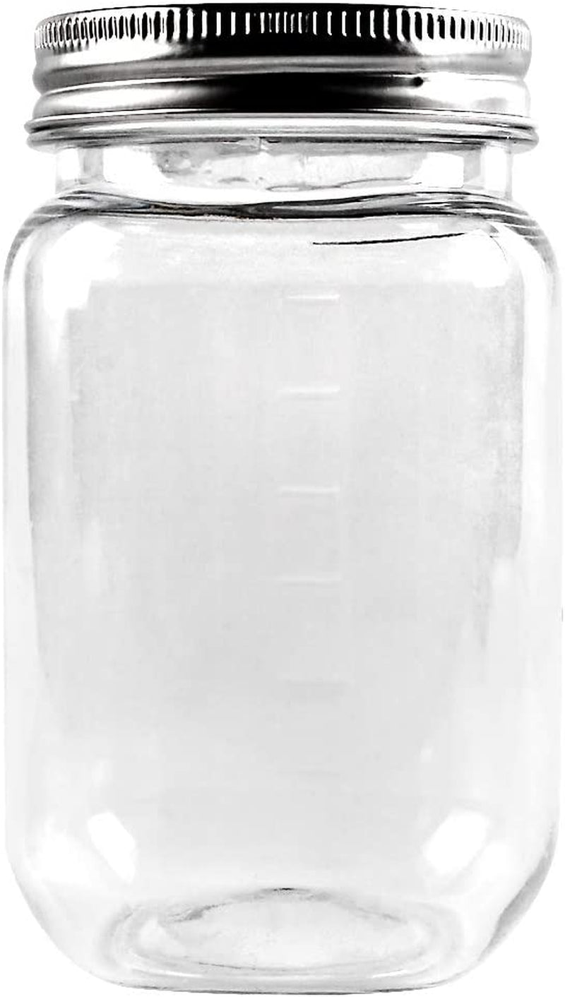 Novelinks 16 Ounce Clear Plastic Jars Containers with Screw on Lids - Refillable round Empty Plastic Slime Storage Containers for Kitchen & Household Storage - BPA Free (20 Pack) Home & Garden > Decor > Decorative Jars novelinks   