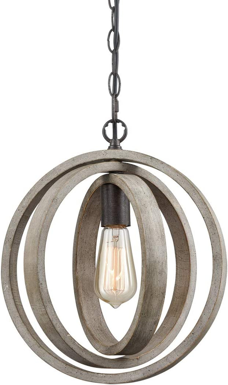 AXILAND Wood Chandelier Farmhouse Chandeliers for Dining Rooms 6 Lights Home & Garden > Lighting > Lighting Fixtures > Chandeliers AXILAND Rust-1 Light  