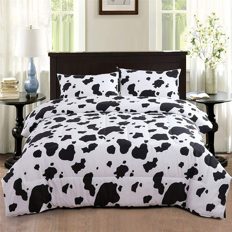 PERFEMET White Grid Queen Comforter Set Geometric Checkered Plaid Bedding Sets Farmhouse Rustic Bed Quilt Set for Teens Boys Girls (Black and White, Queen Size) Home & Garden > Linens & Bedding > Bedding PERFEMET Black and White Full 