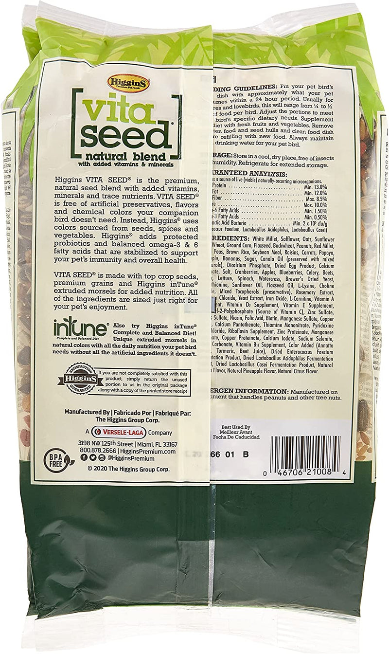 Vita Seed Conure and Lovebird Food Bag 2.5 Lb. Animals & Pet Supplies > Pet Supplies > Bird Supplies > Bird Food Vita seed   