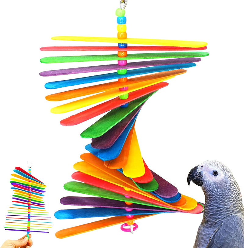 Bonka Bird Toys 867 Big Stick Colorful Wood Chew Beak Parrot Parrotlet Budgie Macaw African Grey Animals & Pet Supplies > Pet Supplies > Bird Supplies > Bird Toys Bonka Bird Toys Rainbow  