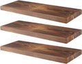 Kosiehouse Pine Solid Wood Floating Shelf, 19.7” Wall Mounted Rustic Wall Shelves Display Ledge Storage Shelf for Kitchen, Bath, Dorm, Laundry - Set of 2 (Water-Based Painted White, Downward Bracket) Furniture > Shelving > Wall Shelves & Ledges Kosiehouse Pine Boards 16.9 x 5.9 x 1 inches 