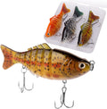 ZACX 3D Lifelike Fishing Lures for Bass Trout Perch Freshwater Fishing Lures Multi Jointed Swimbait Hard Bait Freshwater Fishing Gear Fishing Stuff Fishing Gifts for Men Sporting Goods > Outdoor Recreation > Fishing > Fishing Tackle > Fishing Baits & Lures ZACX Pack of 3  