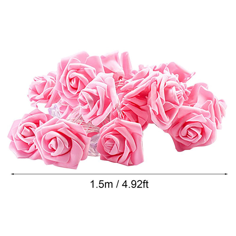Rose Flower String Led Lights -Fairy Wedding Party Garden Decoration Valentine'S Day Home & Garden > Decor > Seasonal & Holiday Decorations Yiwula A  