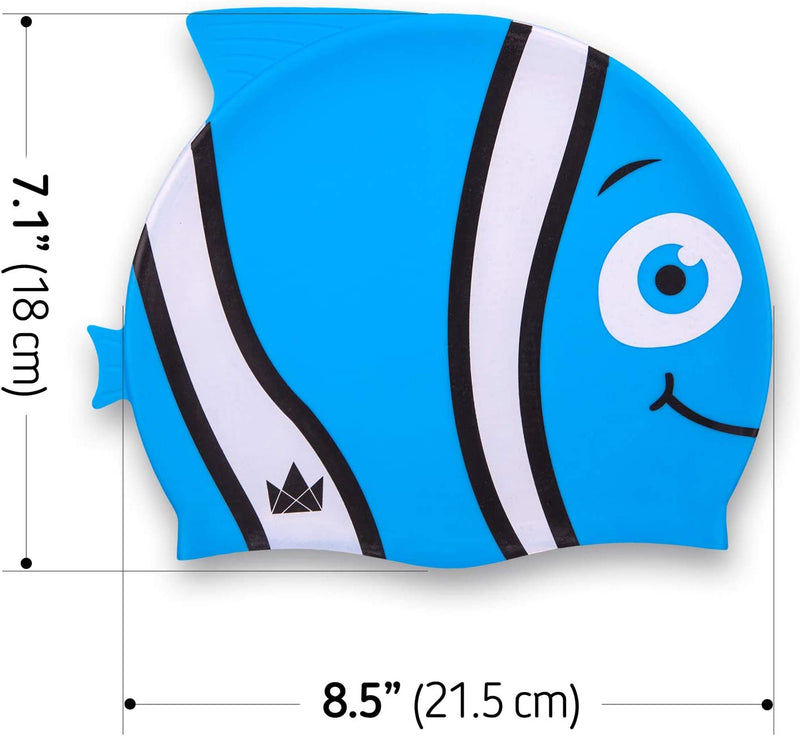 The Friendly Swede Kids Silicone Swim Cap Kids, Swim Caps for Girls and Boys, Swimming Cap for Kids, Kids Swim Cap, Swimming Caps, Toddler Swim Cap - with Fun Animal Print (2-Pack) Sporting Goods > Outdoor Recreation > Boating & Water Sports > Swimming > Swim Caps The Friendly Swede   