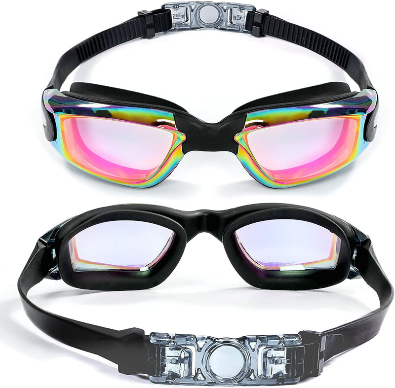 EWPJDK Swim Goggles - 2 Pack Swimming Goggles anti Fog No Leaking for Adult Women Men