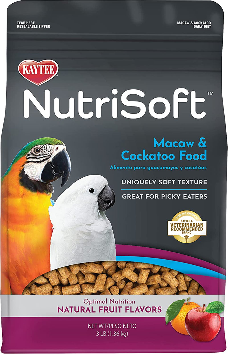 Kaytee Nutri Soft Pet Macaw & Cockatoo Bird Food, 3 Pound Animals & Pet Supplies > Pet Supplies > Bird Supplies > Bird Food Central Garden & Pet   