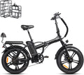 Rattan 750W LM/LF Pro Electric Bike for Adults 20" X 4.0 Fat Tire Electric Bicycles 48V 13AH Removable Battery Foldable Electric Bikes 2 Seater Electric Bike for Adults Sporting Goods > Outdoor Recreation > Cycling > Bicycles Guangzhou gedesheng Electric bike Co., Ltd LM BLACK WITH BASKET  