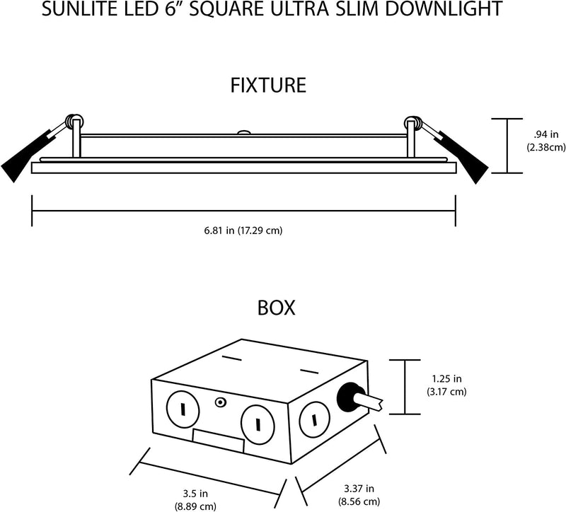 Sunlite 41095-SU LED Square Slim Downlight Retrofit Fixture 6 Inch, 12 Watt, Dimmable, 850 Lumen 6 Pack 50K - Super White Home & Garden > Lighting > Flood & Spot Lights Sunlite   