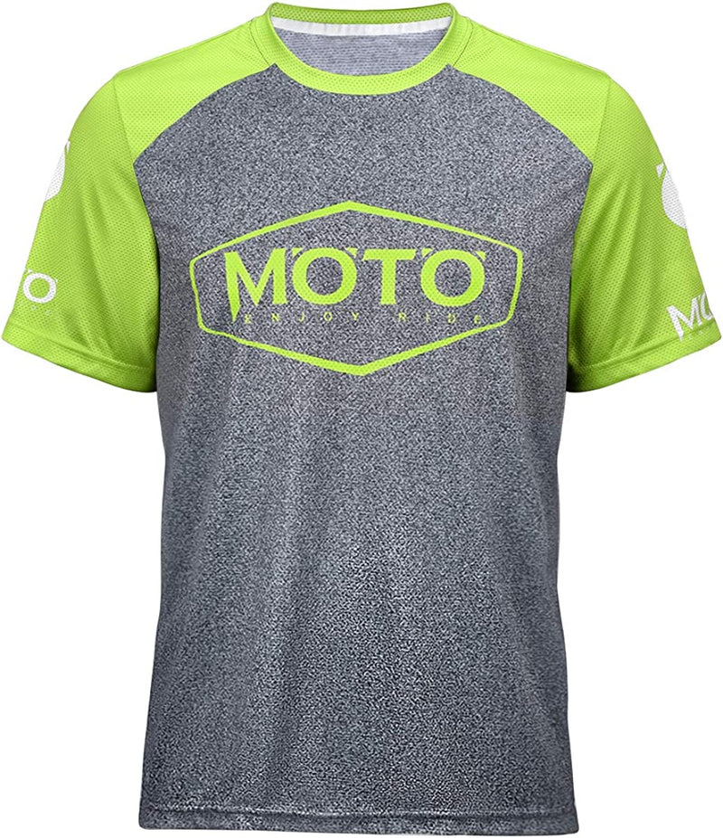 Wisdom Leaves Men'S Mountain Bike Jersey Short Sleeve Downhill MTB Shirts Moisture-Wicking and Quick Dry Sporting Goods > Outdoor Recreation > Cycling > Cycling Apparel & Accessories Wisdom Leaves Moto-yellow/Grey Small 