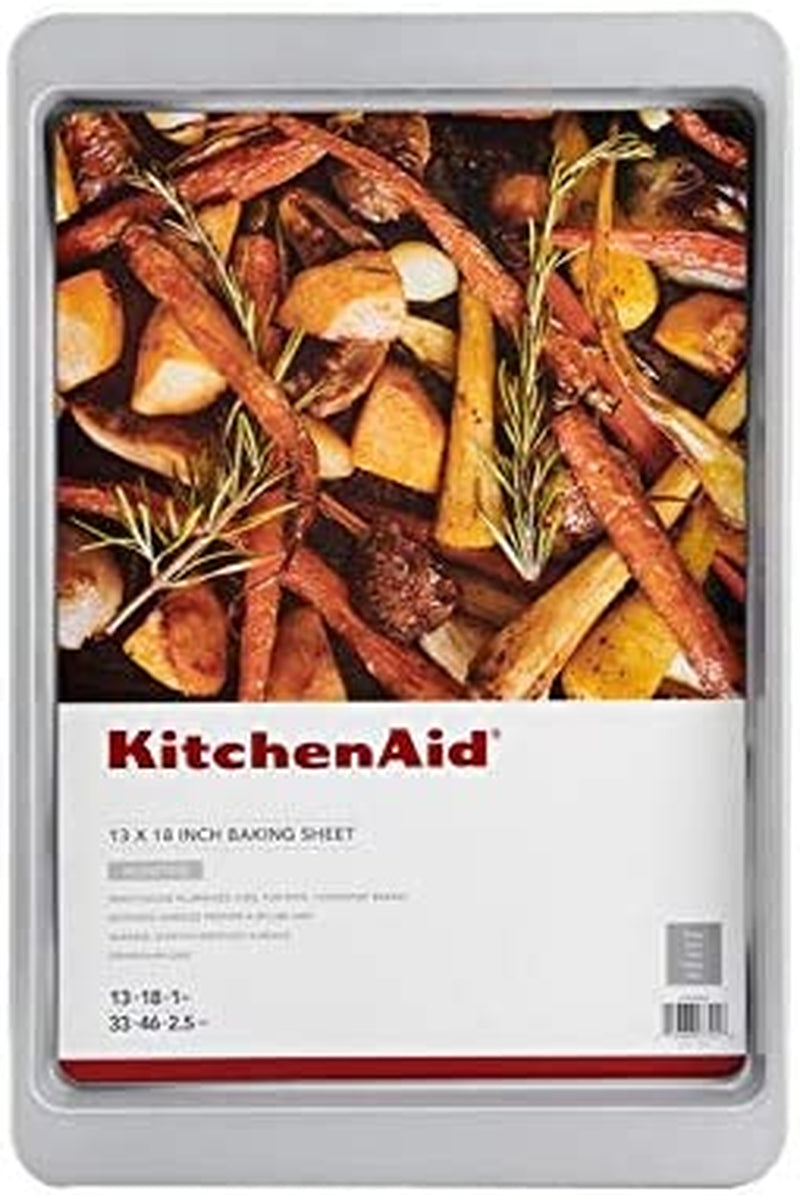 Kitchenaid Nonstick Aluminized Steel Baking Sheet, 13X18-Inch, Silver Home & Garden > Kitchen & Dining > Cookware & Bakeware Lifetime Brands Inc.   