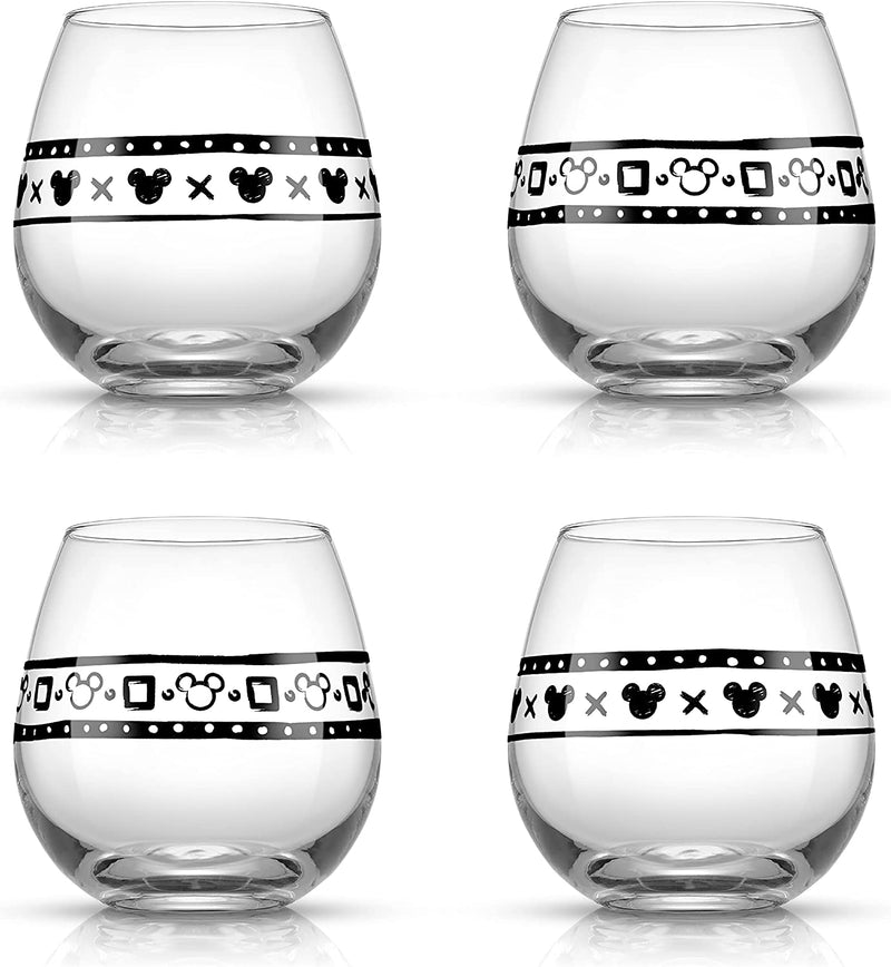 Joyjolt Spirits Stemless Wine Glasses for Red or White Wine (Set of 4)-15-Ounces Home & Garden > Kitchen & Dining > Tableware > Drinkware JoyJolt Geo Picnic  