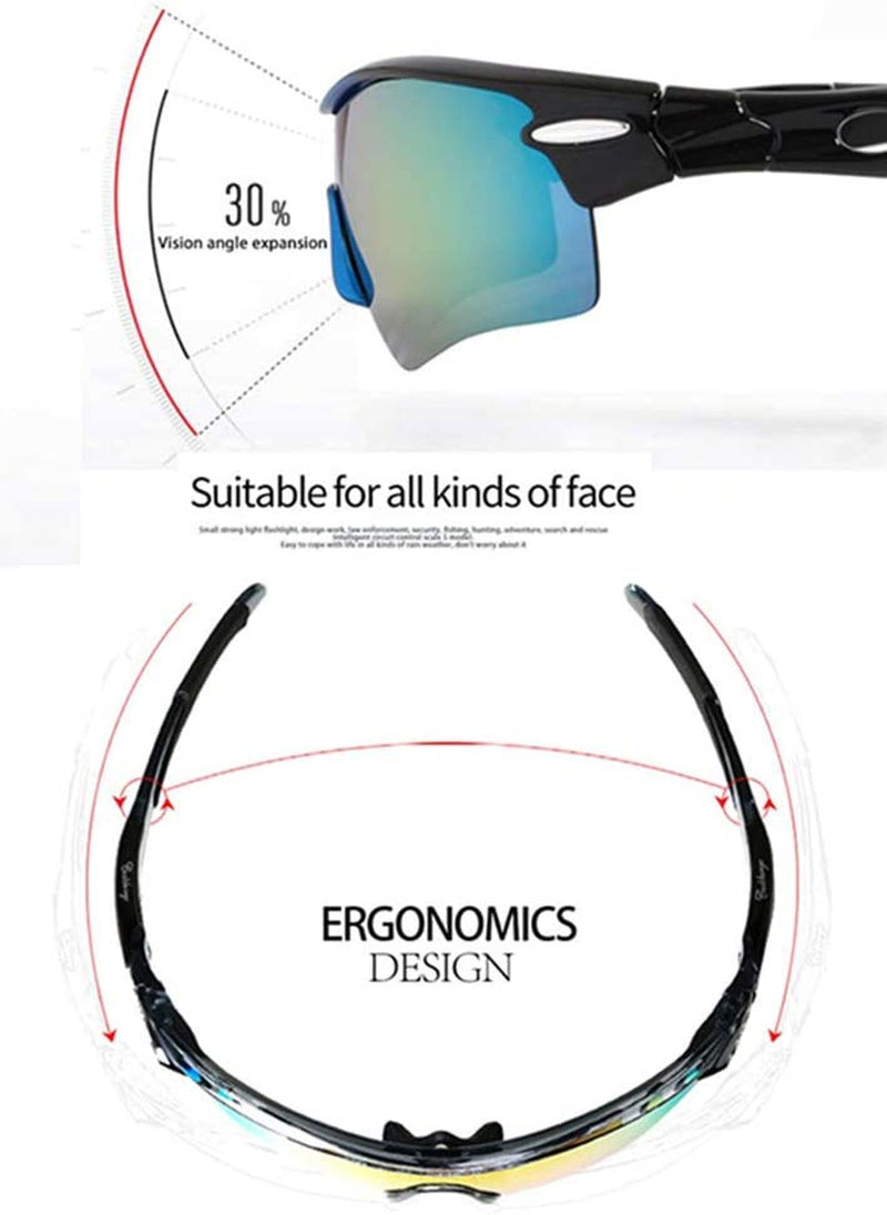 Runspeed Cycling Glasses Eyewear Sports Sunglasses UV400 for Riding Running Sporting Goods > Outdoor Recreation > Cycling > Cycling Apparel & Accessories Runspeed   