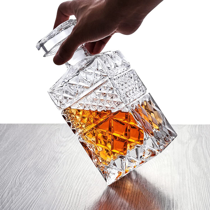 Paysky Whiskey Decanter Set for Men Liquor Decanter Gift Crystal Glass Decanter (Whiskey Decanter Bottle 1) Home & Garden > Kitchen & Dining > Barware Paysky Whiskey decanter bottle 2  
