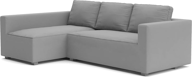 The Cotton Manstad Cover Replacement Is Custom Made Compatible with IKEA Manstad Sofa Bed with Chaise Sectional Cover, or Corner Slipcover (Right ARM Longer, Light Gray) Home & Garden > Decor > Chair & Sofa Cushions HomeTown Market   