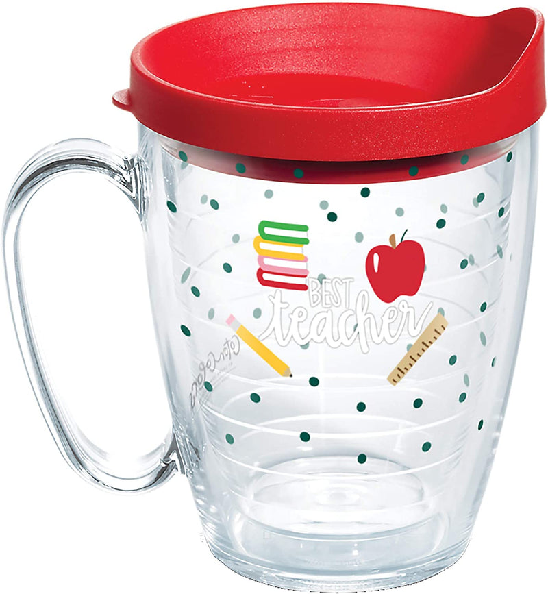 Tervis Coton Colors - Love Stripes Insulated Tumbler with Wrap and Red Lid, 16Oz, Clear Home & Garden > Kitchen & Dining > Tableware > Drinkware Tervis Teacher 16oz Mug 