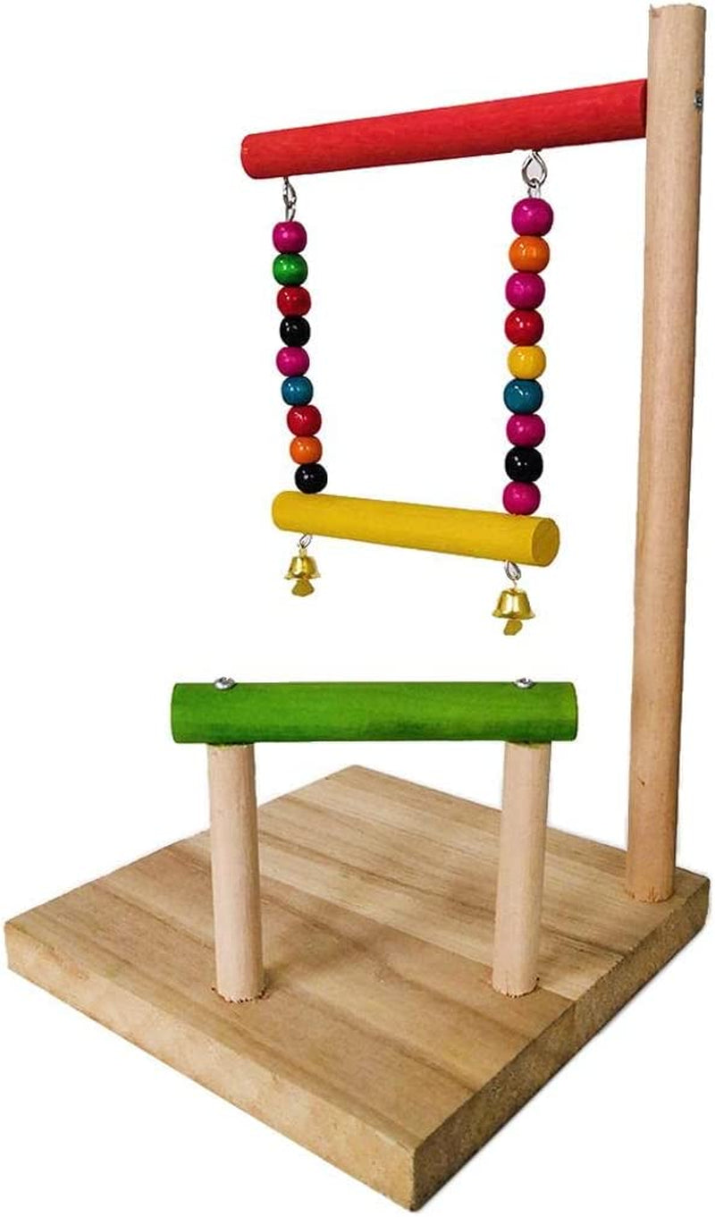 Fenteer Parrot Wooden Perch Stand Parakeet Cockatiel Bird Cage Accessory Exercise Toy Animals & Pet Supplies > Pet Supplies > Bird Supplies > Bird Cages & Stands Fenteer   