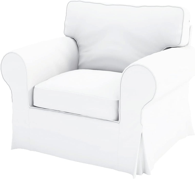 The Heavy Cotton Ektorp Sofa Cover Replacement Is Made Compatible for IKEA Ektorp Armchair (White Chair) Home & Garden > Decor > Chair & Sofa Cushions HomeTown Market White Chair  