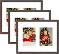 Golden State Art, 11X14 Black Photo Wood Collage Frame with Tempered Glass and White Mat Displays (2) 5X7 Pictures Home & Garden > Decor > Picture Frames Golden State Art Wood - Distressed Brown with White Mat 3 Pack 