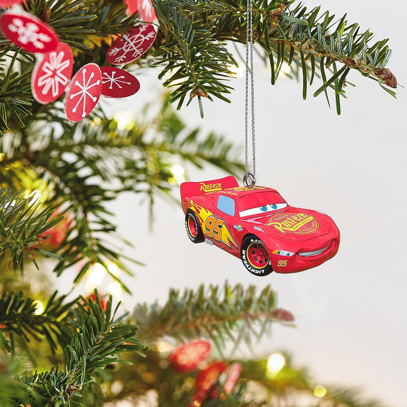 Hallmark Keepsake 0.5" Miniature Plastic Christmas Ornament 2022, Disney/Pixar Cars Lil' Lightning Mcqueen, Mini  Hallmark   