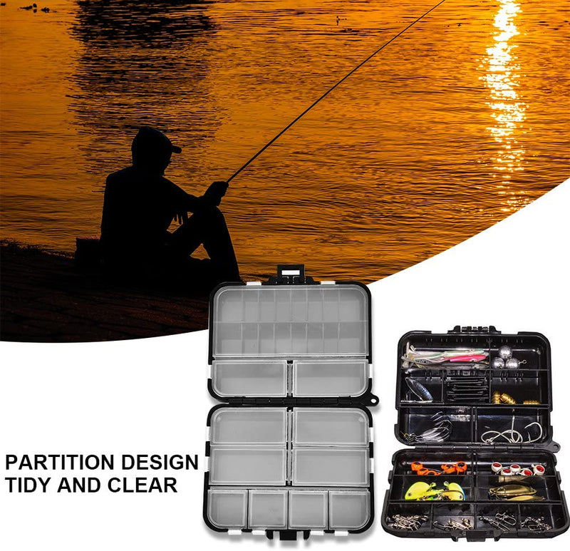 Fishing Lure Box, Bait Box Waterproof Portable Fishing Lure Tackle Hook Bait Storage Box Case with Compartments for Fishing Sporting Goods > Outdoor Recreation > Fishing > Fishing Tackle Dilwe   