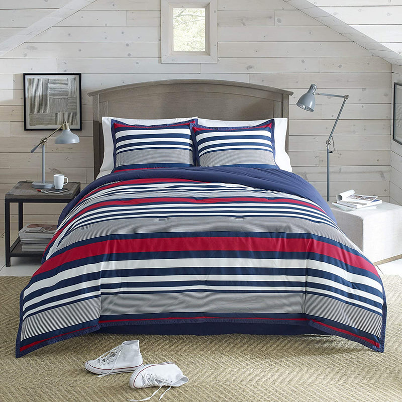 Discontinued Izod Varsity Stripe Comforter Set Home & Garden > Linens & Bedding > Bedding > Quilts & Comforters IZOD   