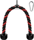 AWEFRANK Deluxe Tricep Rope Pull down Cable, 27 & 36 Inch Rope Length, Easy to Grip & Non-Slip Cable Attachment for Gym Workout Exercise Sporting Goods > Outdoor Recreation > Fishing > Fishing Rods AWEFRANK Red&Black-36''  