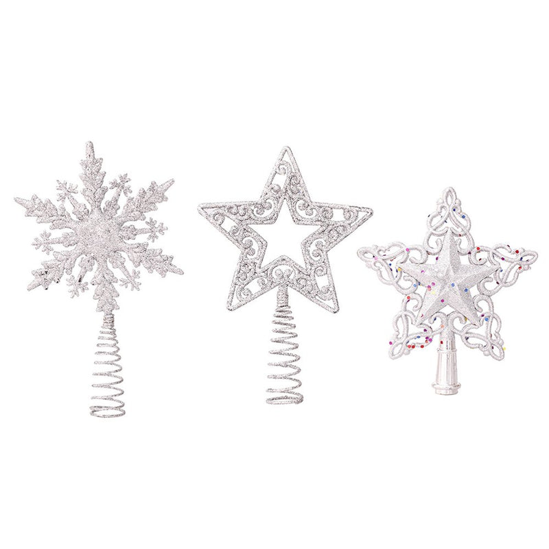 Frcolor Christmas Tree Hanging Decoration Party Star Treetops Snowflake Ornaments Star Holiday Decorations Xmas Supplies Topper