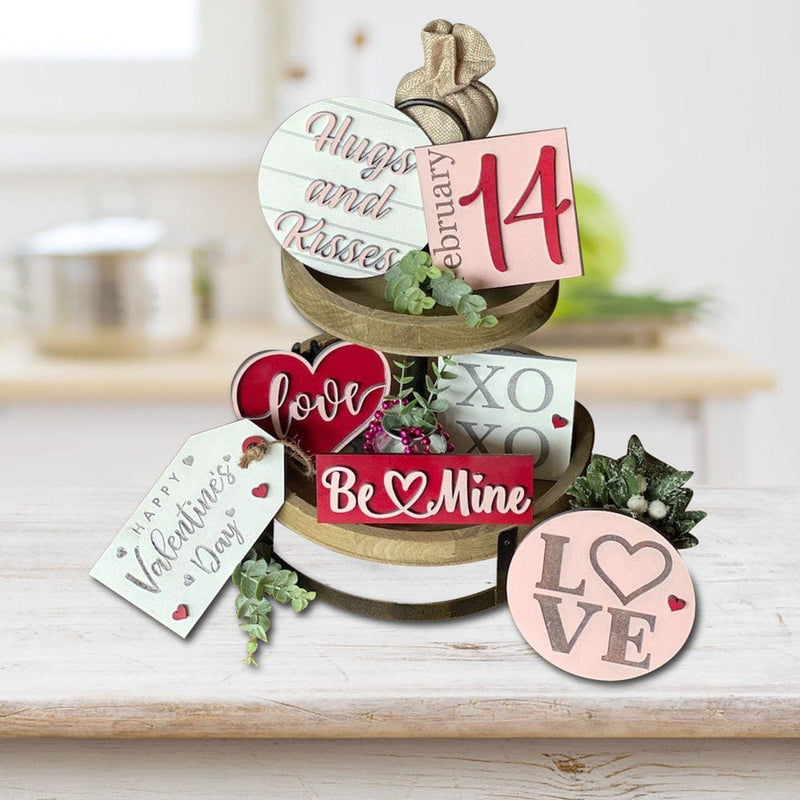 7Pcs Valentine'S Day Tiered Tray Decor Valentine'S Day Tiered Tray Decor Valentine'S Day Rustic Wooden Decorations Love Sign Farmhouse Sign Lover Wedding Day (A, One Size)(Buy 2 Get 1 Free,Ship 3) Home & Garden > Decor > Seasonal & Holiday Decorations sffxjjdx1s   