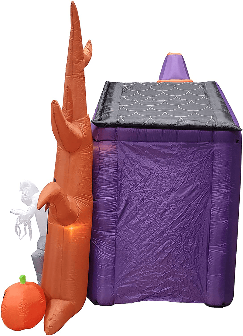 8.5 Foot Halloween Inflatable Haunted House Castle with Skeleton, Ghost & Skulls Home & Garden > Decor > Seasonal & Holiday Decorations& Garden > Decor > Seasonal & Holiday Decorations BZB Goods   