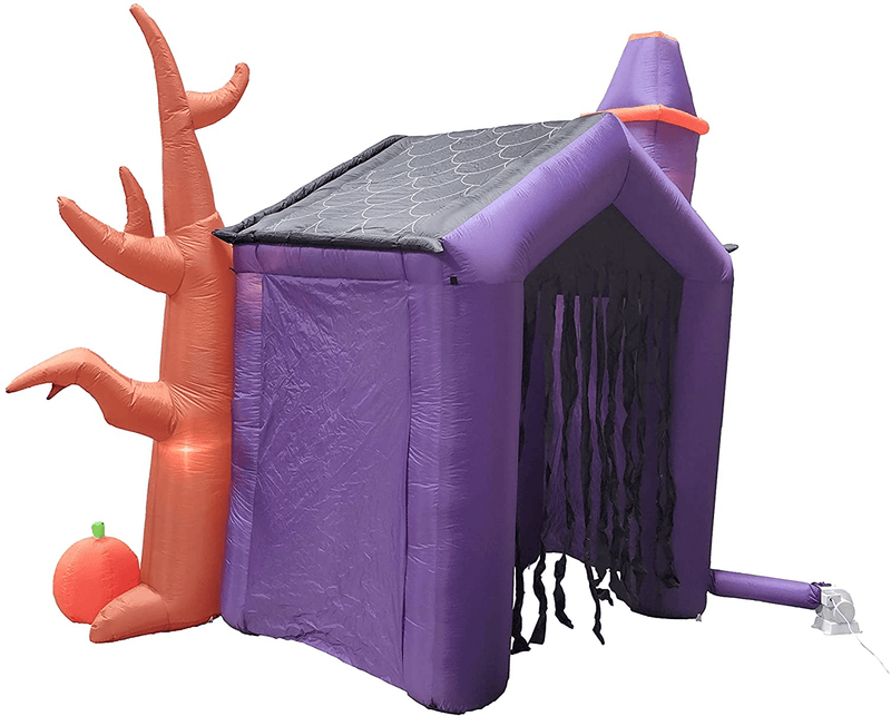 8.5 Foot Halloween Inflatable Haunted House Castle with Skeleton, Ghost & Skulls Home & Garden > Decor > Seasonal & Holiday Decorations& Garden > Decor > Seasonal & Holiday Decorations BZB Goods   