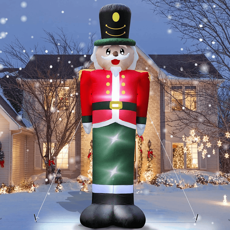 8 Foot Nutcracker Christmas Inflatable LED Light Up Decor Outdoor Holiday Decoration Blow Up Soldier Model Scene for Garden Indoor Porch Lighted Christmas Party Home & Garden > Decor > Seasonal & Holiday Decorations& Garden > Decor > Seasonal & Holiday Decorations Camlinbo   