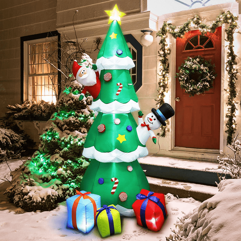 8 FT Christmas Inflatable Tree Christmas Decoration with LED Lights, Blow Up Inflatable Tree Yard Decorations with 3 Gift Boxes for Xmas Party Indoor, Outdoor, Garden Decor Home & Garden > Decor > Seasonal & Holiday Decorations& Garden > Decor > Seasonal & Holiday Decorations WDERNI   