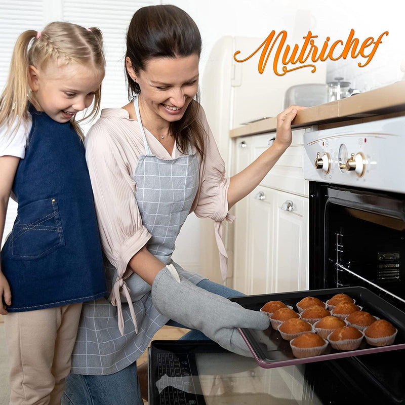 8-Piece Nonstick Stackable Bakeware Set - PFOA, PFOS, PTFE Free Baking Tray Set W/ Non-Stick Coating, 450°F Oven Safe, round Cake, Loaf, Muffin, Wide/Square Pans, Cookie Sheet (Plum) Home & Garden > Kitchen & Dining > Cookware & Bakeware NutriChef   